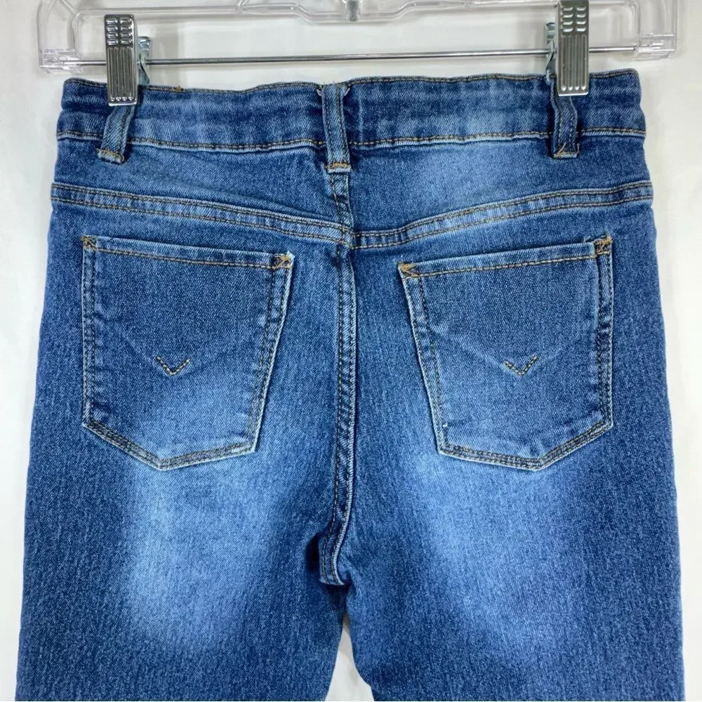 Hudson Girls Jeans Distressed‎ High Rise Flare Stretch Denim sz 14